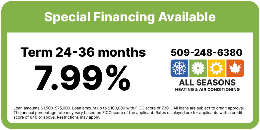 special financing 24-36 months 7.99%.