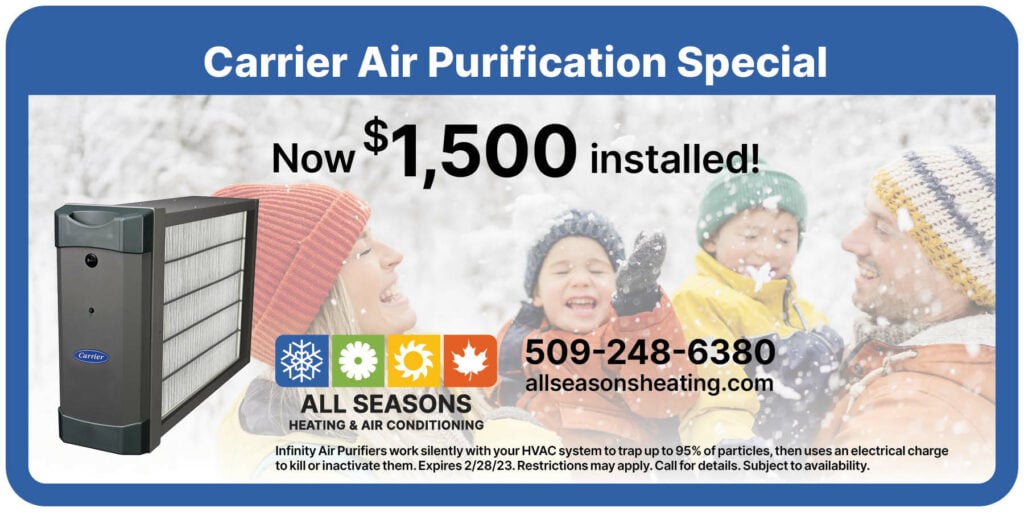 Carrier Air purification special. Expires 2/28/2023.