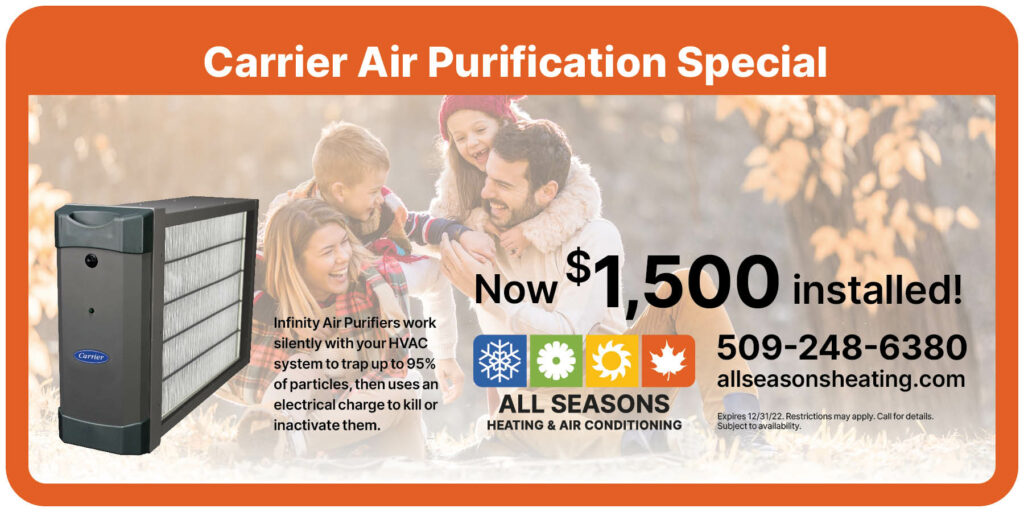 Carrier Air purification special. Expires 12/31/2022.
