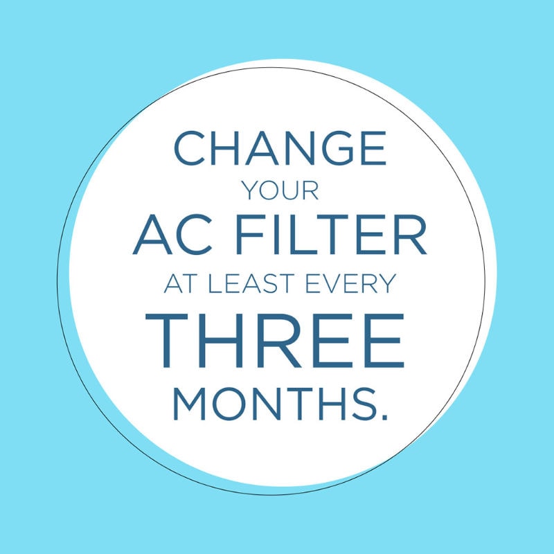 Change AC Filter Every 3 Months